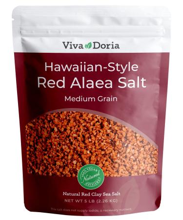 Viva Doria Hawaiian Red Alaea Sea Salt Medium Grain 5 lb (2267g) - Buy Online on GoSupps.com