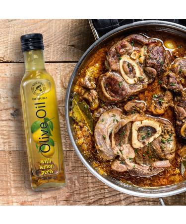 Olive Oil with Dried Lemon Zest 250ml - Lemon Infused Olive Oil - Olive Oil with Spices - Fresh Olive Oil - Cooking Olive Oil - Good for Salad - Natural Taste - Buy Online on GoSupps.com