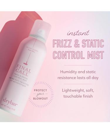 Drybar Final Call Frizz & Static Control Mist | Fights Frizz Tames Flyaways to Maintain Smooth and Shiny Blowouts 24 Hour Frizz Control & 72 Hour Static Control Coconut Colada Scent 5 Ounce (Pack of 1) - Buy Online on GoSupps.com