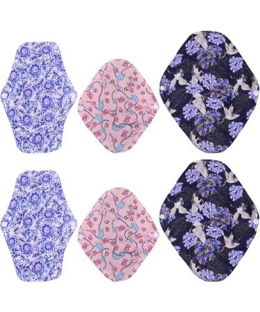 HEALLILY 6-Pack Reusable Washable Cloth Menstrual Pads | Eco-Friendly Sanitary Solutions for Ultimate Comfort - Buy Online on GoSupps.com