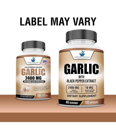 Garlic Capsules Organic 2400mg & Organic Black Pepper Extract  Garlic Supplements  Garlic Pills  Garlic Capsules  Garlic Extract Alternative to Garlic Oil  Garlic Softgels  Garlic Tablet  120 Veg Cap - Buy Online on GoSupps.com
