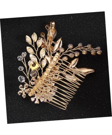 DOITOOL 1pc Wedding Hair Clips Wedding Hair Side Combs Rhinestone Hair Comb Clip Pearl Hair Accessories Floral Hair Comb Pearl Hair Pin Rhinestones Wedding Accessories Bride - Buy Online on GoSupps.com