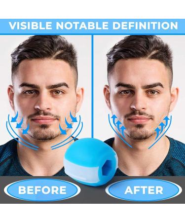 Jaw Exerciser Face and Neck Exerciser Double Chin Reducer Eliminator for Jaw Exercise Ball to Face Lift Chisel Chin Slimming & Neck Muscle Helps Reduce Stress and Cravings Blue_50LBS - Buy Online on GoSupps.com