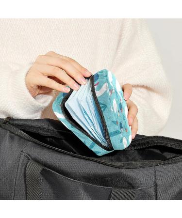 Classy Swan Crown Water Lotus Sanitary Napkin Storage Bag | Menstrual Cup & Nursing Pad Holder | Portable Period Bag for Women & Teens | Multi-colored - Buy Online on GoSupps.com