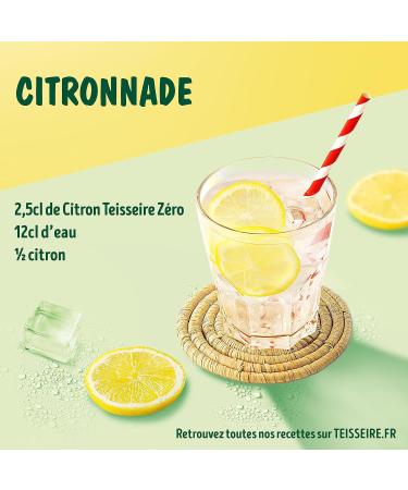 Teisseire Zero Sugar Lemon Syrup for Refreshing Drink Cocktails Bottle (Pack of 6) - Buy Online on GoSupps.com