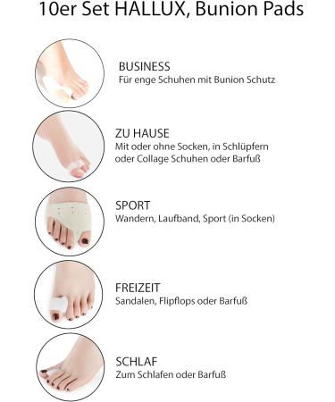 10-Set Toe Spreader for Hallux Valgus | Silicone Therapy for Bunions Crooked Toes & Hammer Toe | Blissany - Buy Online on GoSupps.com