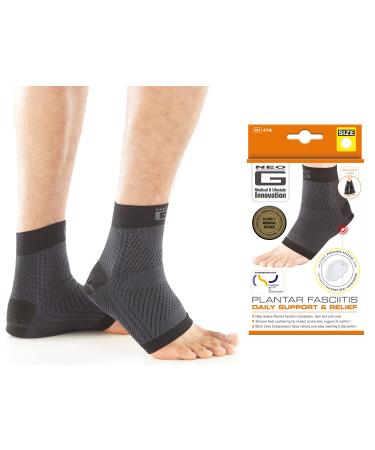 Neo G Plantar Fasciitis Support Compression Socks for Plantar Fasciitis Foot Pain Arch & Heel Pain Relief Medical Compression Socks for Women Men with Silicone Heel Cushioning 1 pair - L LARGE: 23 - 26 CM / 9.1 - 10.2 IN