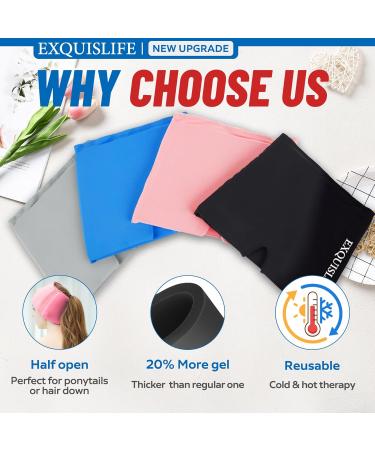 EXQUISLIFE Migraine Ice Head Wrap - Headache Relief Hat for Sinus & Puffy Eyes | Hot & Cold Therapy Solution (Pink - Buy Online on GoSupps.com