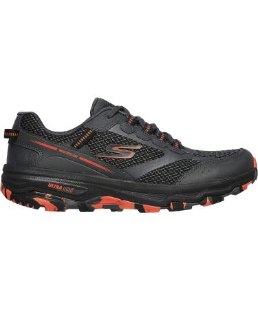 Skechers Men's GoRun Altitude Trail Shoe 10.5 - Charcoal/Orange/Black | Air Cooled Foam for Walking, Running, Hiking - Buy Online on GoSupps.com