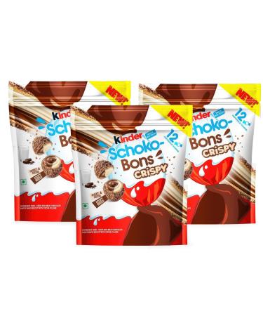 Children chocolate bons crispy 67.2g |3 pack: |Crispy pieces of rice in delicate milk chocolate with creamy hazelnut filling + Getzh Thankskyou sticker