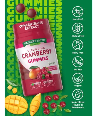 Nature's Truth Cranberry Gummies - Cranberry Mango - 60 VEGAN GUMMIES - Buy Online on GoSupps.com