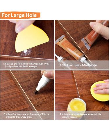 REALINN Wood Furniture Repair Kit - Set of 28: Touch Up Markers, Fillers, Wood Putty for Scratch, Cracks, Discoloration - Wooden Door, Floor, Table, Cabinet - Buy Online on GoSupps.com
