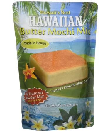 Hawaii's Best, Hawaiian Butter Mochi Mix, 15-oz. (425.25g) 15 Ounce (Pack of 1)