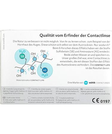 Contact Life Natural Monthly Lenses - 6 Pieces BC 8.90mm Dia 14.20mm -5.75 Dioptria - Soft Contact Lenses for Clear Vision - Buy Online on GoSupps.com