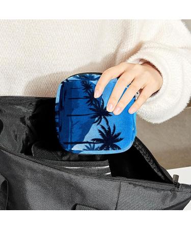 Women's Lift Storage Pocket Stillpad Keeper - Coconut Tree Pattern Portable Period Kit | Feminine Product Bag for Women & Girls - Buy Online on GoSupps.com
