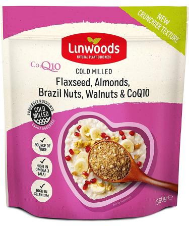 Linwood Molded Flax Seed, Almonds, Brazil Nuts & Q10 (Pack of 10)