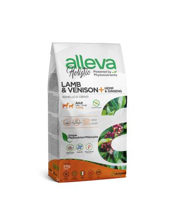 ALLEVA - Lamb & Venison Croquettes + Hemp Seeds Holistic - Dog Food - Mini - 2 kg Bag of Croquettes