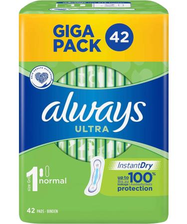 Always Ultra Standard Sanitary Pads 42 Count (Pack of 1) - Buy Online on GoSupps.com