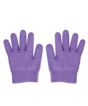 Lurrose 1 Pair Moisturizing Gloves Cosmetics Hand Gloves Exfoliating Spa Gloves Beauty Cleaning Mittens for Softening Dry Cracked Hand Skins Remove Dead Skin Purple Mittens Kids