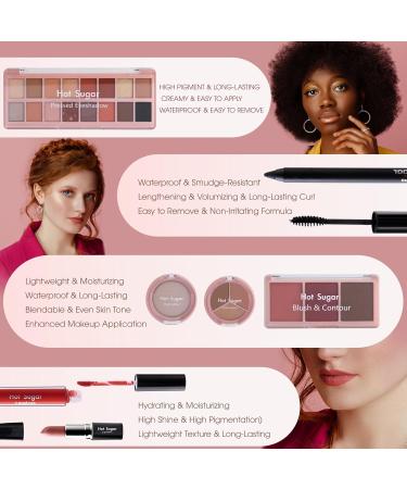 Buy Hot Sugar All-in-One Makeup Kit | Complete Set for Women & Teens | Eyeshadow Blush Lipstick & More - International Shipping - Buy Online on GoSupps.com