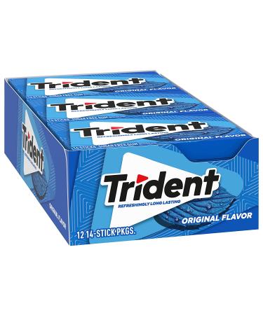 Trident Original Flavor Sugar Free Gum - 12 Packs (168 Total Pieces) - Buy Online on GoSupps.com