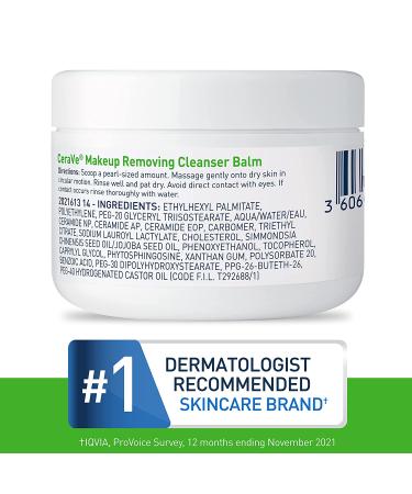 CeraVe Cleansing Balm | Hydrating Makeup Remover with Ceramides & Jojoba Oil | Non-Comedogenic & Fragrance-Free | 1.3 oz - Buy Online on GoSupps.com