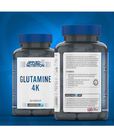Applied Nutrition Glutamine 4K - 4000mg L-Glutamine Capsules for Amino Acid Restoration (120 Capsules) - Buy Online on GoSupps.com