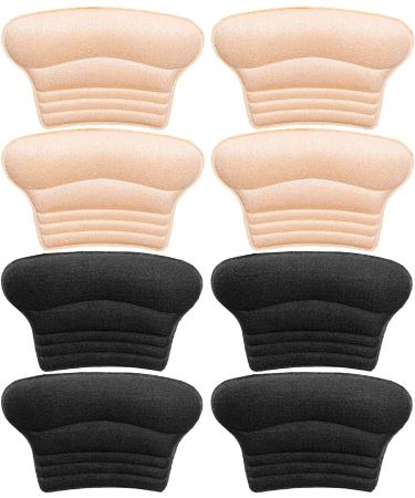 Kids Heel Grips 8 Pieces - Self-Adhesive Cushion Inserts for Too Large Shoes - Prevent Skin Rubbing and Blisters - Suitable for Toddlers, Girls, Boys, Women (2 Black+2 Skin Color) - Buy Online on GoSupps.com