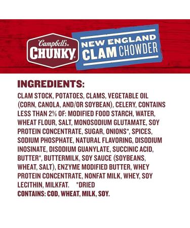 Campbell’s Chunky Soup, New England Clam Chowder, 16.3 Oz Can (Case of 8) - Buy Online on GoSupps.com