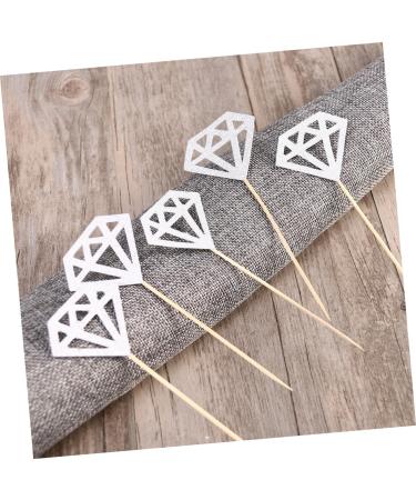 Vaguelly 150 Pcs Gold Diamond Topper Fruitcakes Wedding D cor Cake Diamonds Wedding Diamond Glitter Diamond Home Ornament Fruit Cake Glitter Wedding Cupcake Picks Commemorate Toothpick - Buy Online on GoSupps.com