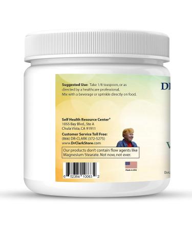Dr. Clark Vitamin C Powder | 454gm | 16oz - Ascorbic Acid Immune Support Supplement | Gluten Free | Antioxidant for Brain Function & Tissue Repair - Buy Online on GoSupps.com