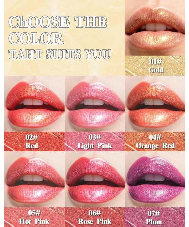  Lestpola Glossy metallic lipstick glittery pink with a smooth moisturizing texture long-lasting shimmer intense color vegan waterproof glittery for women - 05 - Buy Online on GoSupps.com