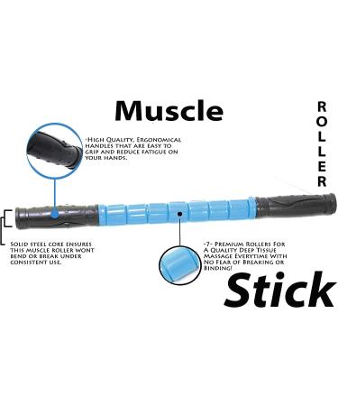 The Muscle Stick Original Muscle Roller - All Purpose Muscle Roller Stick in Blue - Buy Online on GoSupps.com