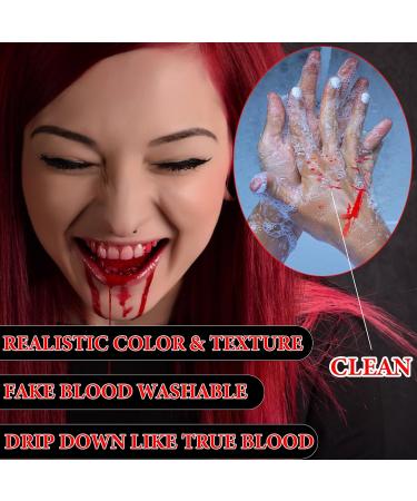 Halloween Fake Blood Spray - Realistic Washable Blood Splatter for Costumes SFX Makeup Kit for Zombie Vampire Monster & Scary Clown Dress Up - Buy Online on GoSupps.com