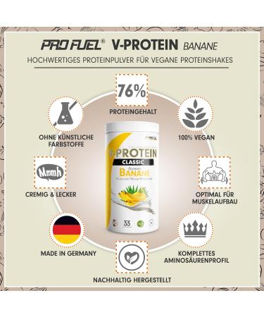 Vegan Protein Powder Banana 1kg - High-Protein Pea-Based Shake | Soy & Wheat Free - Buy Online on GoSupps.com