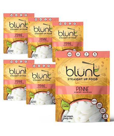 Blunt Konjac Noodles Penne 6 x 270g - Easy-to-Make Instant Noodles Multipack - Gluten-Free & Rich in Fibre Shirataki Noodles UK - Ready in 2 Minutes - Buy Online on GoSupps.com