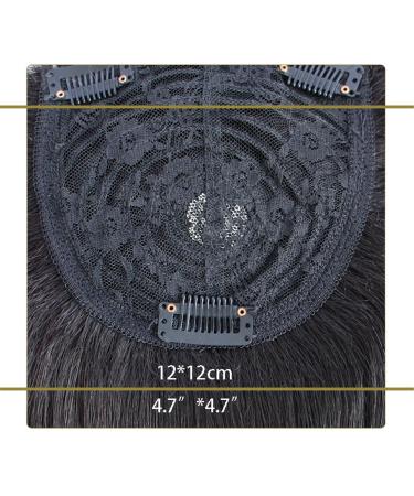 Buy 10 Dark Brown Straight Human Hair Topper Clip-in Hairpiece for Women | 25cm | International Shipping Available - Buy Online on GoSupps.com