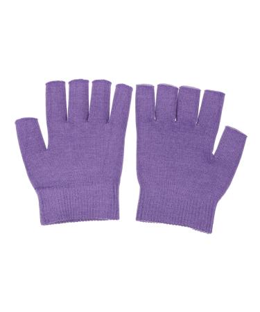 Healeved 1 Pair Gel Moisturizing Gloves Hand Lotions Lotion for Men Retaining Gloves Men Lotion Overnight Moisturizing Gloves Cotton Gloves for Men Dipping Purple Daily Use Miss Hand Gloves 15x11cm