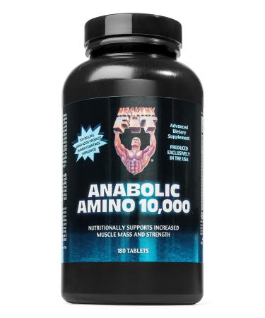 Healthy 'N Fit - Anabolic Amino 10,000 -Amino Acid Tablets (180)- Hydrolyzed Egg & Whey Source- FAST Absorbing