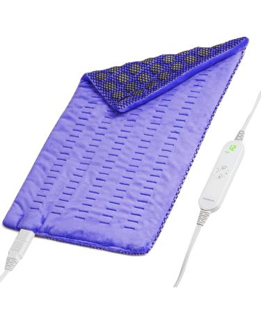 Jade Stone Heating pad  Weighted Heating Pad for Back Pain Cramps  Arthritis Relief 12 x 24Inch XL King Size Hot Heated pad for Pain Relief with 12 Heating Setting and 1-24h Auto-Off (8 Timer)