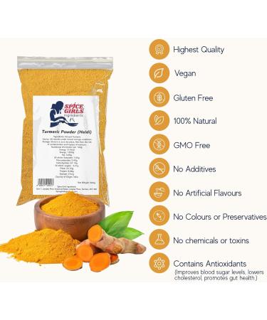 Organic Turmeric Powder - 250g Resealable Pouch | Premium Indian Spice for Culinary Creations - Buy Online on GoSupps.com
