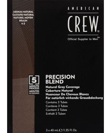 Buy American Crew Precision Blend Med Natural 40 ml (Pack of 3) - Premium Hair Color for Men | International Shipping Available - Buy Online on GoSupps.com