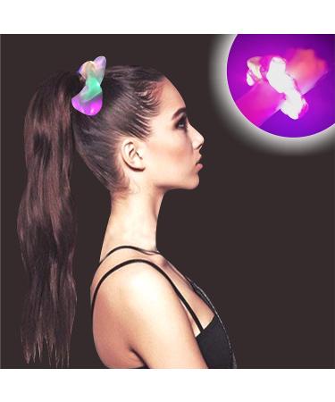 LED Light Hair Scrunchies - Premium Elastic Bands for Women/Girls - 4 Pack Mermaid Hair Ties Clips - Party Accessories for Halloween/Christmas/New Year - Buy Online on GoSupps.com