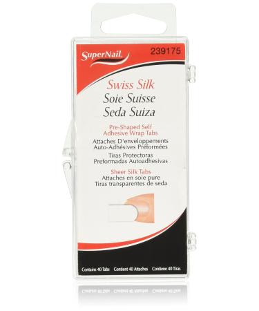 Supernail Swiss Silk Wrap Self-Adhesive Tabs 40 Count