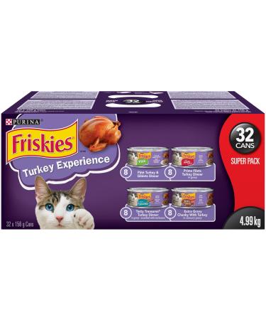 Friskies Turkey Experience Cat Food Super Pack 32-156g Cans