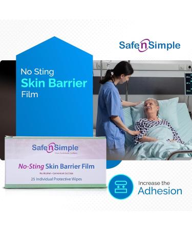 Safe n' Simple No Sting Skin Prep Wipes - 25 Ostomy Barrier Film Wipes - Buy Online on GoSupps.com