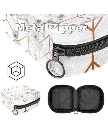 Stylish White Marble Storage Bags for Women's Bandages & Menstrual Essentials - Portable Multi-Colored Organizer for School & Office - Buy Online on GoSupps.com