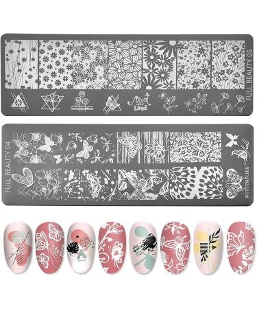 8Pcs Nail Stamping Tools Kit - Nail Art Plate Set for DIY Nail Decoration - Buy Online on GoSupps.com