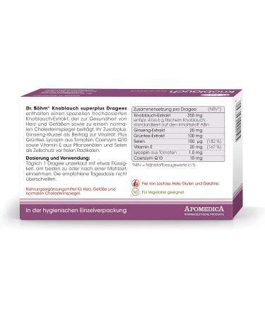 Buy Dr B hm Garlic Superplus Dragees - 30 Pcs | Immune Support & Heart Health | International Shipping - Buy Online on GoSupps.com