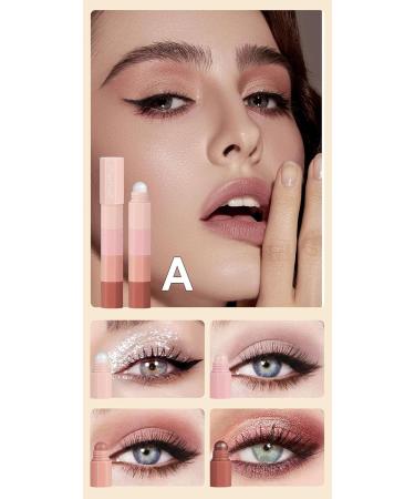 4-in-1 Nude Cream Eyeshadow Stick - Highly Pigmented Matte Eye Shadow & Highlighter Pen for Flawless Eye Makeup - Buy Online on GoSupps.com